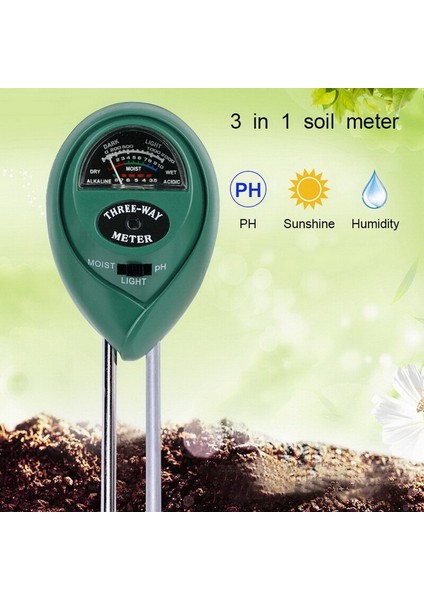 In 1 Çiçekler Toprak Ph Test Cihazı Nem Ölçme Nem Işık Ölçer Topraksız Analizörü Higrometre Bahçe Için (Yurt Dışından) fırsatları