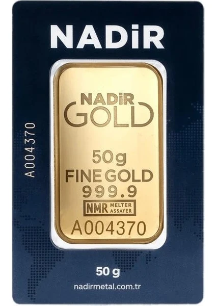 Nadir Gold 50 gr 24 Ayar 999.9 Milyem Nadirgold Gram Altın