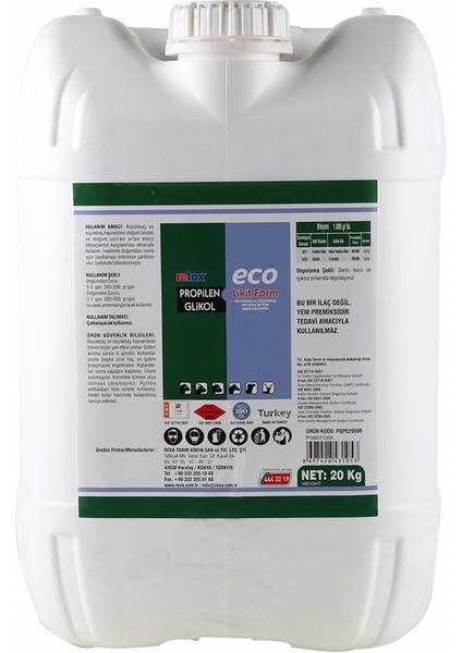 Retox Propilen Glikol Eco Doğum Önce-Sonra Hayvan Yem Katkı fiyatları
