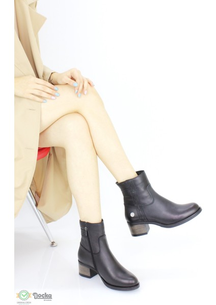 Kadın Deri Kalın Topuklu Klasik Bot M24/Kb5075 fiyatları