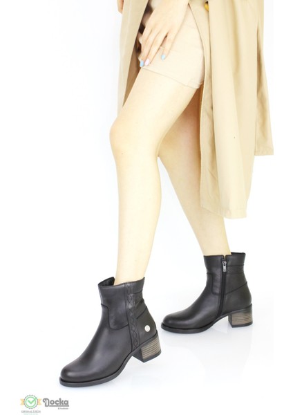 Kadın Deri Kalın Topuklu Klasik Bot M24/Kb5075 modelleri