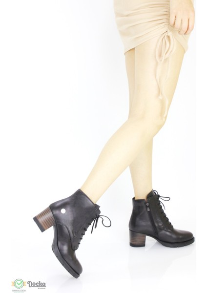 Mammimia Kadın Deri Ortopedik Fermuarlı Topuklu Günlük Klasik Bot M23/KB4225 fırsatları