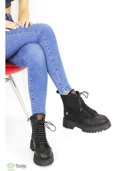 Kadın Spor Tarz Deri Kalın Taban Bot M24/Kb5045 fırsatları