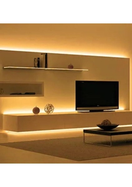 Sb-6502 2.5 Metre Şerit Led Işık Gün Işığı Dimmer Kumandalı Adaptörlü Tak Çalıştır Aydınlatma