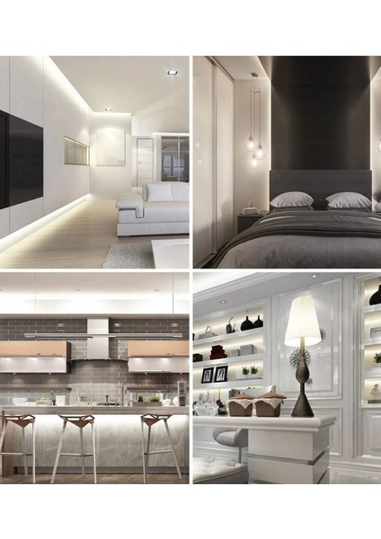 Sb-6502 2.5 Metre Şerit Led Işık Beyaz Dimmer Kumandalı Adaptörlü Tak Çalıştır Aydınlatma
