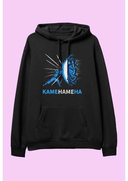 Dragon Ball Kamehameha Goku Anime Baskılı Kapüşonlu Sweatshirt Hoodie