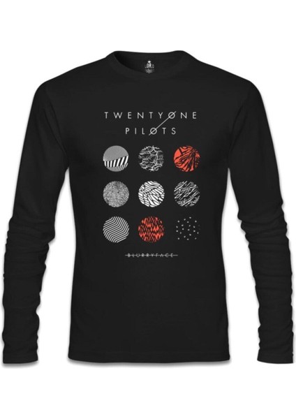 Erkek Siyah Twenty One Pilots - Blurryface Baskılı Sweatshirt