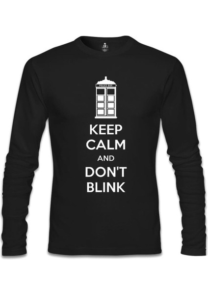 Erkek Siyah Doctor Who - Don't Blink Sweatshirt - SL-215