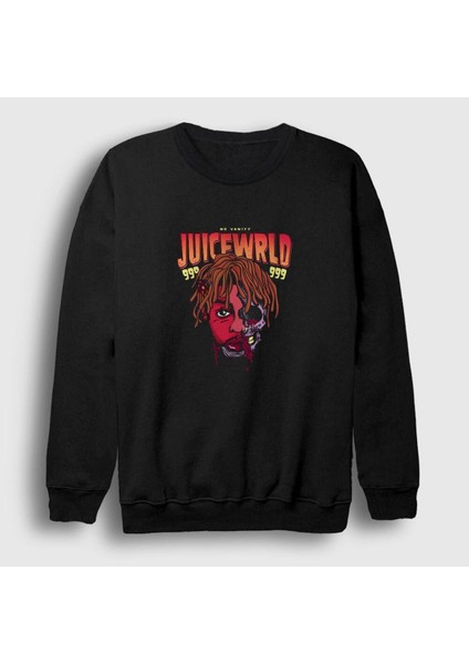 Unisex Siyah No Vanity Juice Wrld Sweatshirt 302738TT