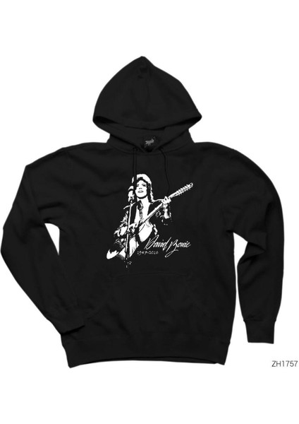 David Bowie Concert Siyah Kapşonlu Sweatshirt Hoodie