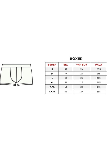 5 Adet Pamuk Erkek Boxer Şort