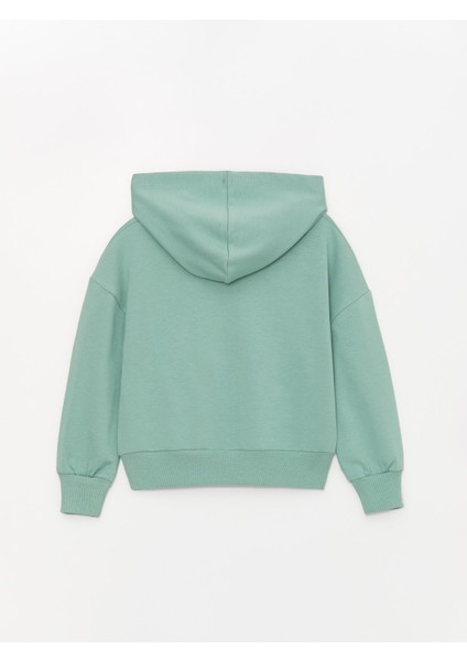 Kız Çocuk Ayıcık Cep Kapüşonlu SweatShirt