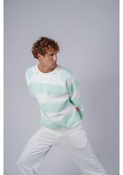 Water Çizgi Baskılı Oversize Kapşonlu Sweatshirt fiyatları