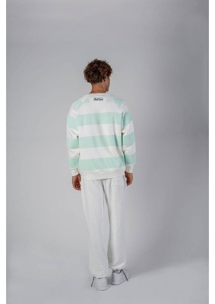 Water Çizgi Baskılı Oversize Kapşonlu Sweatshirt modelleri