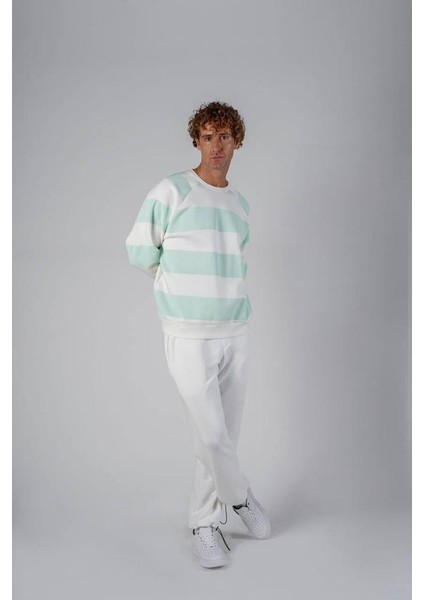 Water Çizgi Baskılı Oversize Kapşonlu Sweatshirt fırsatları