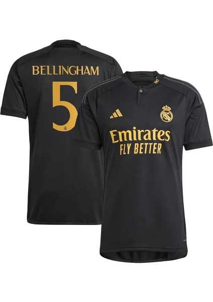 Real Madrid 2023/24 Yeni Sezon Jude Bellingham Siyah Alternatif Forması (Third Shirt)