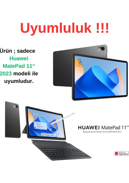 Huawei Matepad 11" 2023 Uyumlu 360° Dönebilen Standlı Tablet Kılıfı Pembe