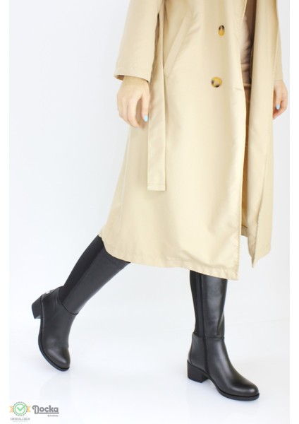 Kadın Deri Lastik Baldır Detaylı Ortopedik Çizme M24/Kc2040 fiyatları