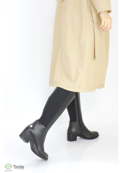 Kadın Deri Lastik Baldır Detaylı Ortopedik Çizme M24/Kc2040 fırsatları