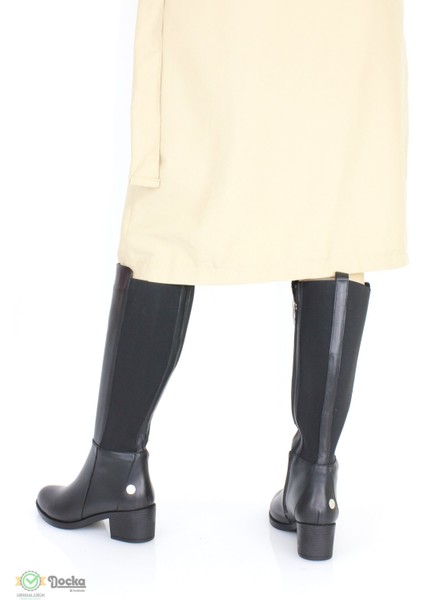 Kadın Deri Lastik Baldır Detaylı Ortopedik Çizme M24/Kc2040 indirimleri