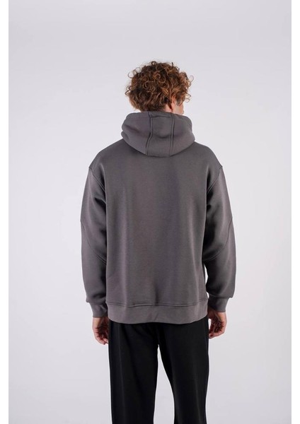 Smoked Broken Oversize Kapşonlu Sweatshirt