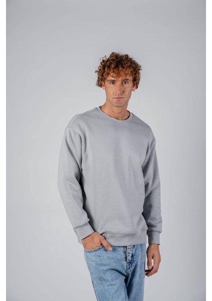 Gri Basic Oversize Sweatshirt