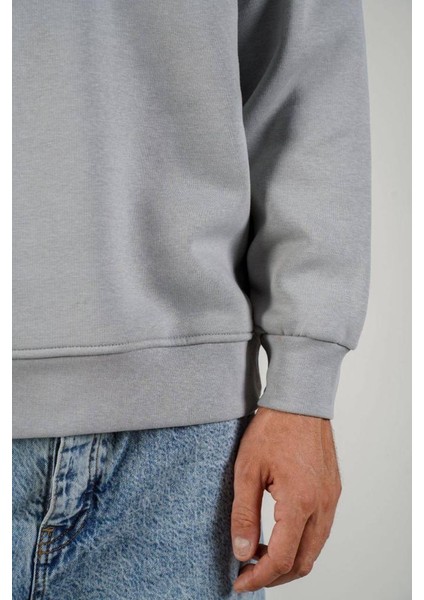Gri Basic Oversize Sweatshirt