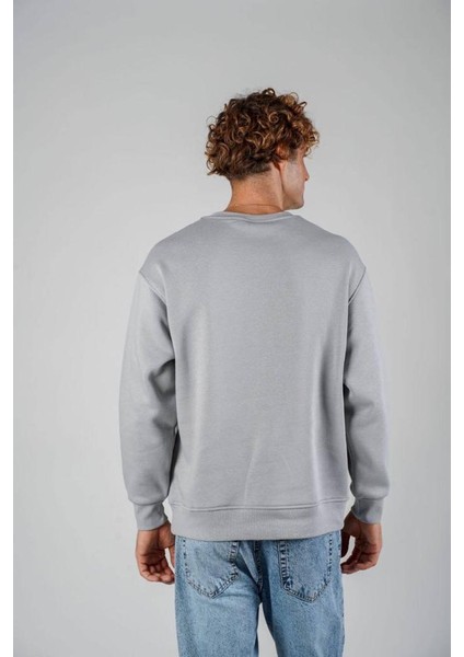 Gri Basic Oversize Sweatshirt