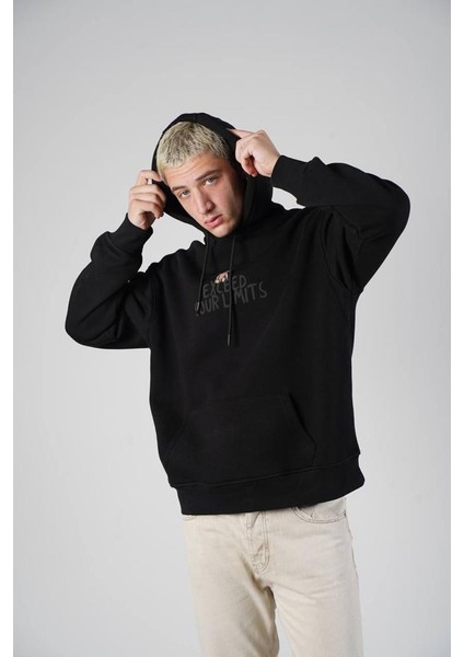 Siyah Exceed You Oversize Kapşonlu Sweatshirt fiyatları