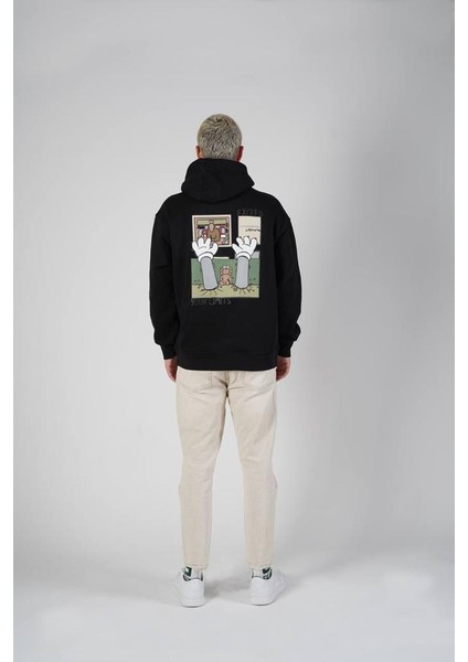 Siyah Exceed You Oversize Kapşonlu Sweatshirt fırsatları