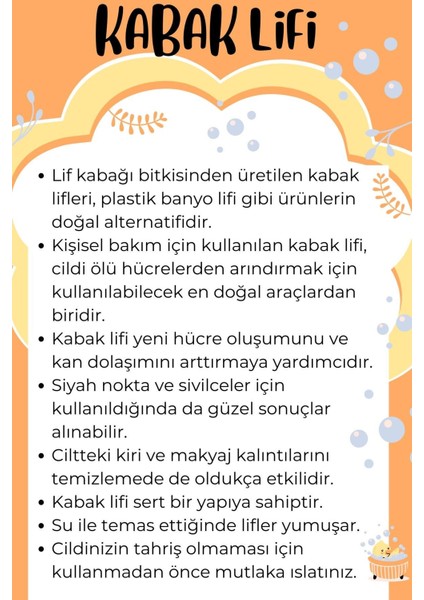 Doğal Kabak Lifi Banyo Hamam Yüz Peeling Kesesi x 3 Adet