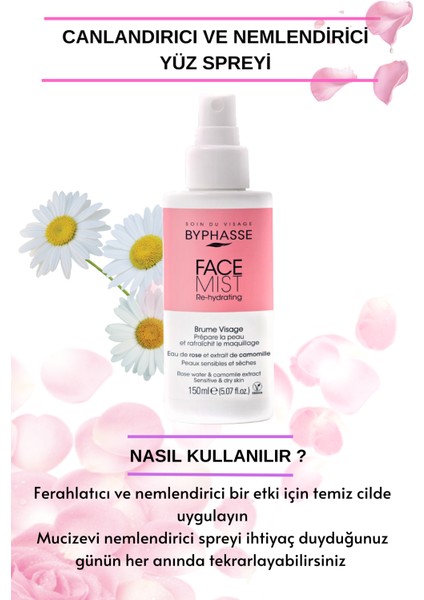 Canlandırıcı ve Nemlendirici Yüz Spreyi 150ML