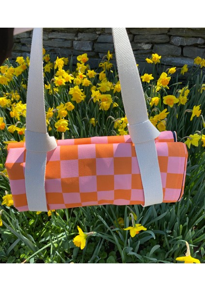 Plaj Piknik Kamp Için Su Geçirmez Örtü 140X170CM Turuncu Pembe fiyatları
