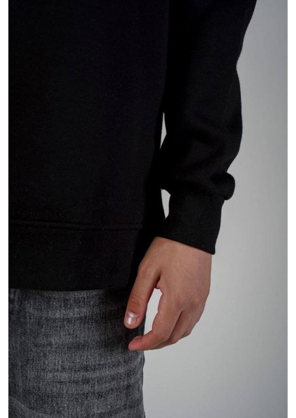 Siyah Basic Oversize Sweatshirt modelleri