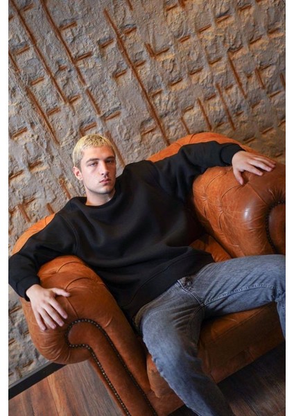 Siyah Basic Oversize Sweatshirt fırsatları