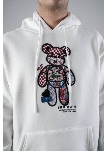 Beyaz Oversize Kapşonlu Sweatshirt fırsatları