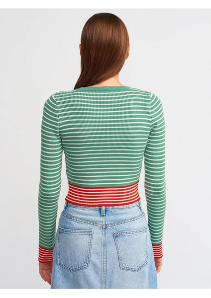 Bisiklet Yaka Çizgili Kazak fiyatları