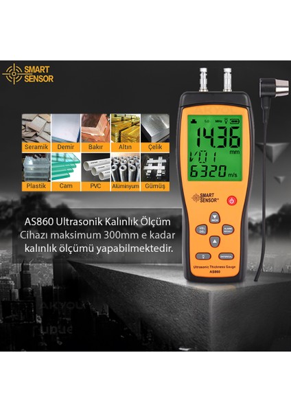 As 860 Ultrasonik Kalınlık Ölçer