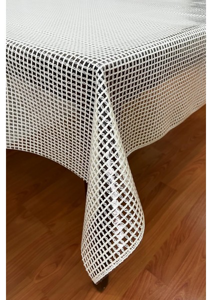 Pvc Şeffaf kaplamalı masa örtüsü Hasır_1032-B