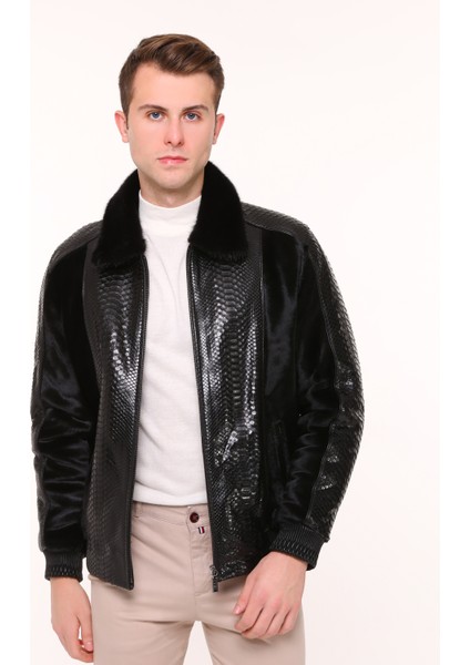 Felix Vizon Yakalı Deri Erkek Ceket fiyatları