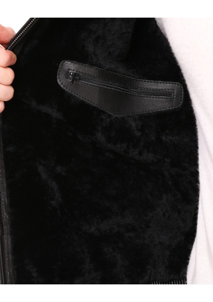 Felix Vizon Yakalı Deri Erkek Ceket fırsatları