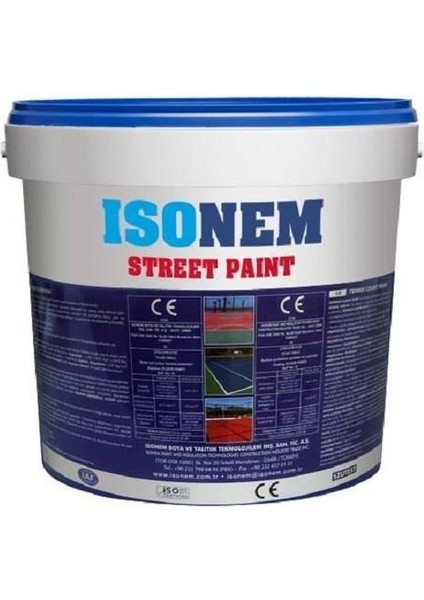 Street Paint Asfalt ve Beton Zemin Boyası 18 kg Beyaz