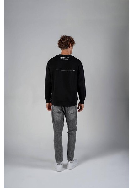 Unisex Siyah Remember Oversize Sweatshirt fırsatları
