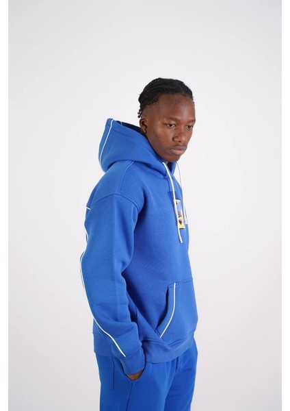 Sax Mavisi Oversize Kapşonlu Sweatshirt fiyatları