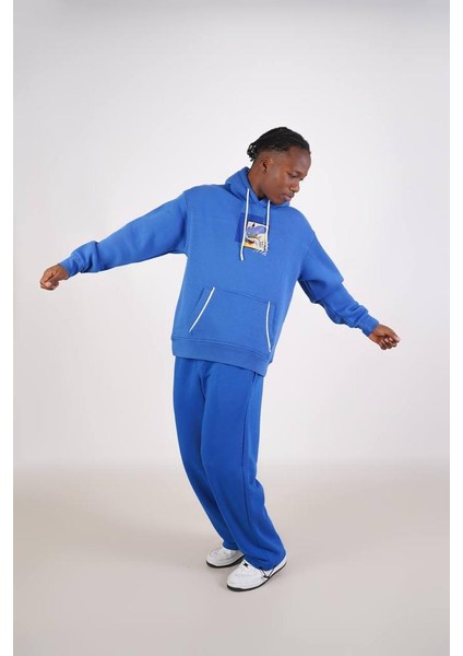 Sax Mavisi Oversize Kapşonlu Sweatshirt modelleri