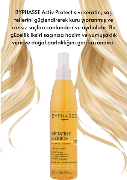 Kuru Saçlara Özel Sıvı Keratin Yüksek Koruyucu Pürüzsüzleştirici 250 ml