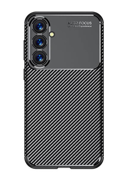 Samsung Galaxy S23 Fe Kılıf Negro Karbon Desen Silikon + Ekran Koruyucu
