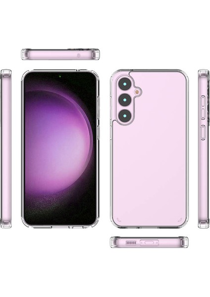 Samsung Galaxy S23 Fe Kılıf Coss Şeffaf Sert Kapak Silikon
