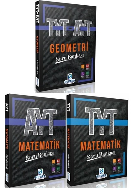 2024 Supara Yayınları Tyt Ayt Matematik ve Geometri 3 Lü Set