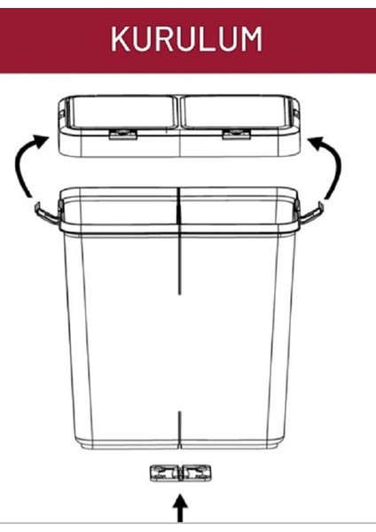 Gri Beyaz Ikili Kirli Sepeti ve Çöp Kovası Temizlik Çamaşır Dokunmatik Kirli Sepeti 2 Bölmeli modelleri